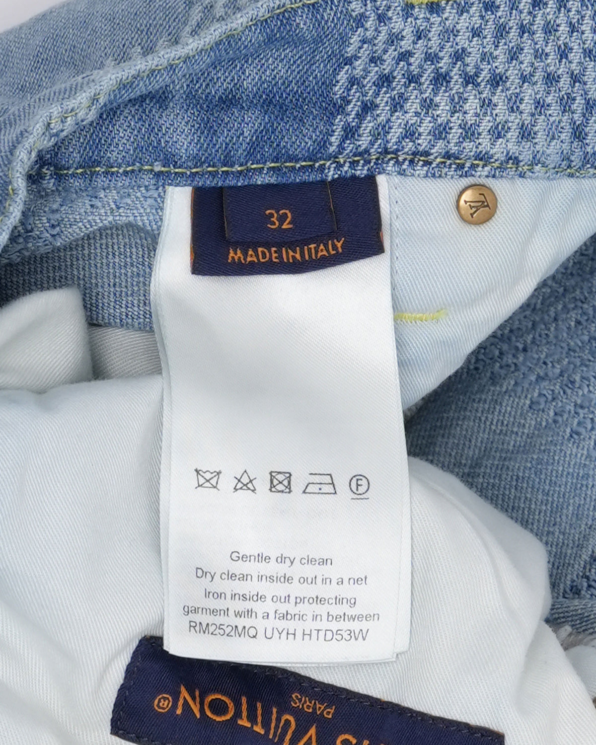 Damier 3D Light Denim Shorts