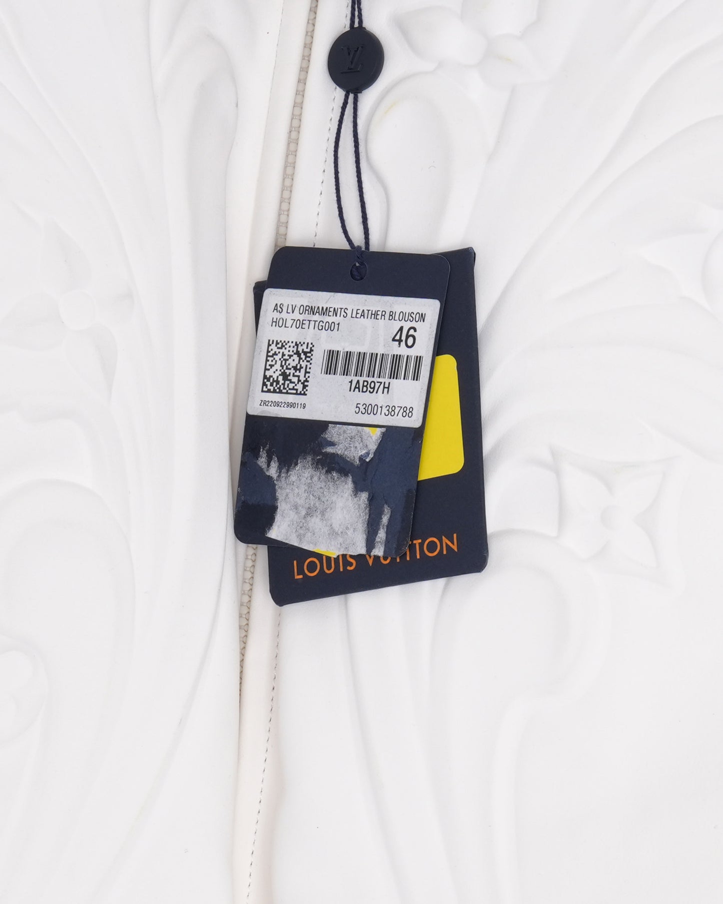 LV Ornaments Leather Blouson Jacket