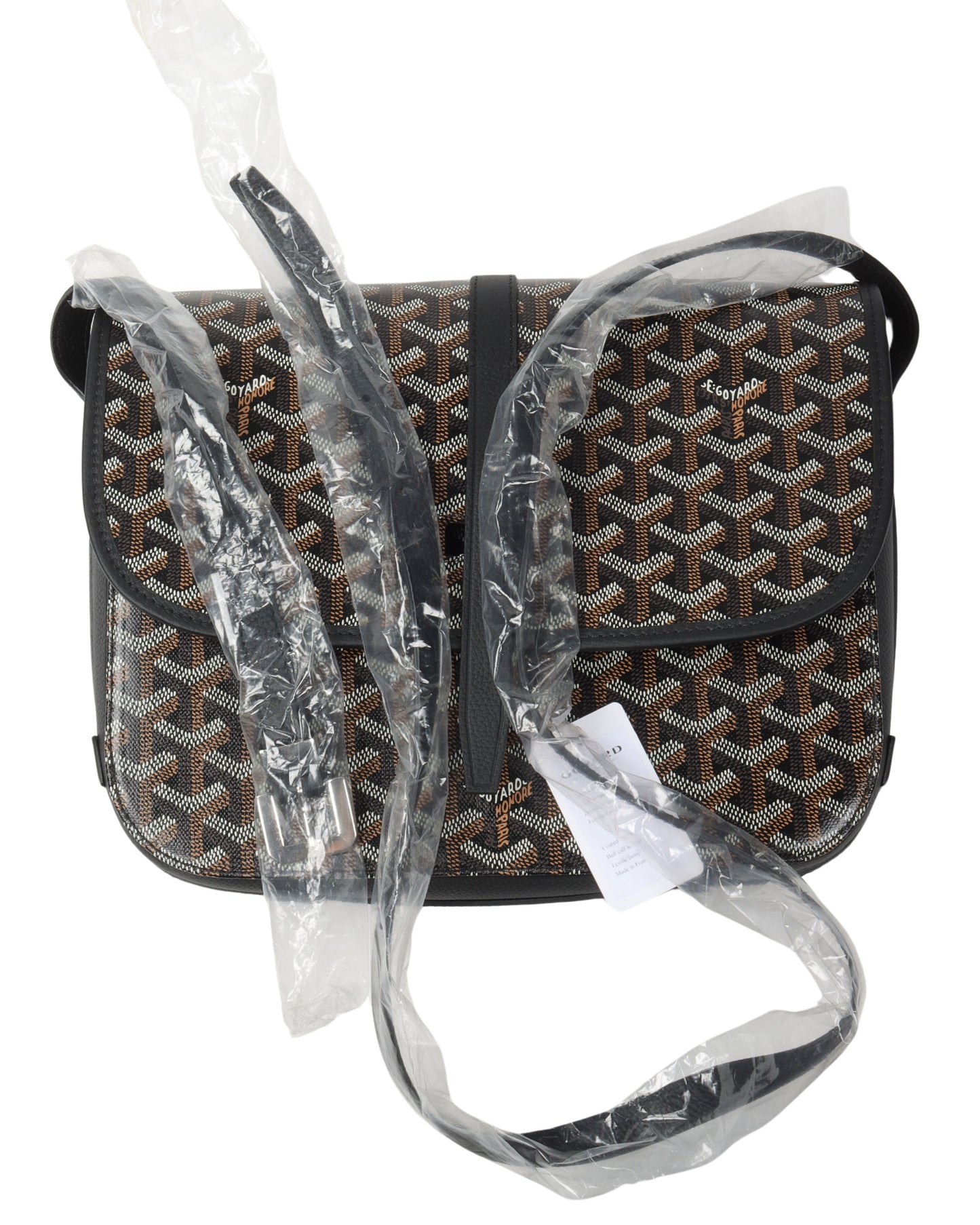 Navy Goyardine Belvedere II PM Messenger Bag