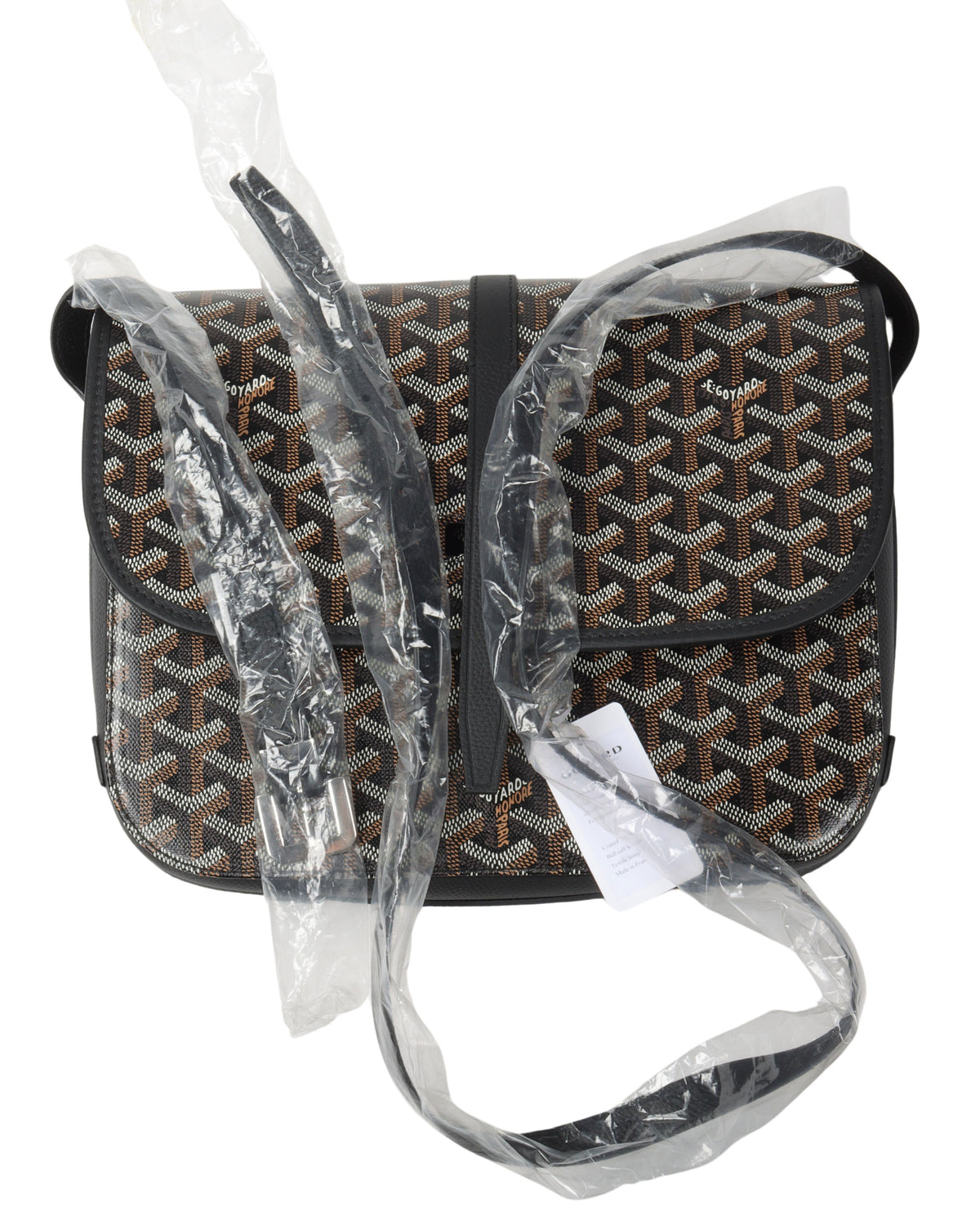 Navy Goyardine Belvedere II PM Messenger Bag