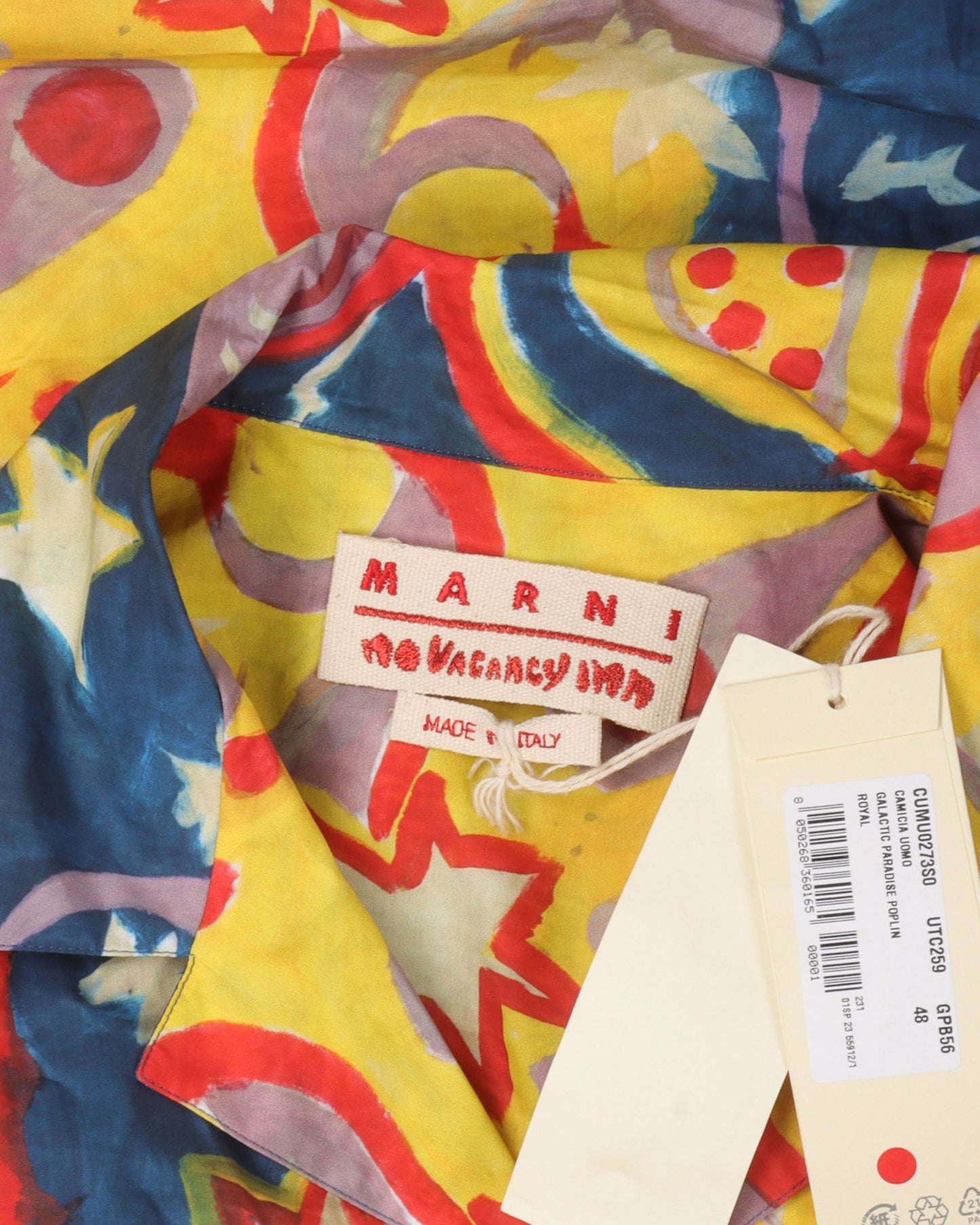 No Vacancy Inn Printed Camp Collar Shirt
