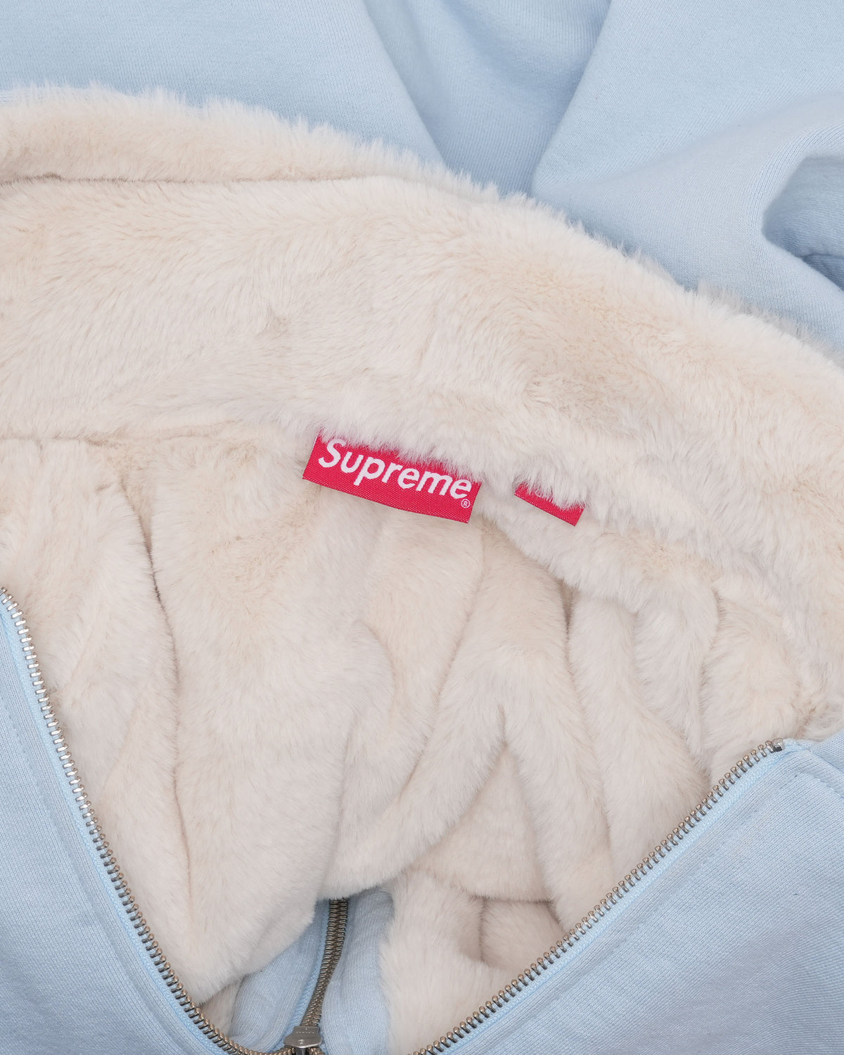 Faux Fur Lined Zip Up Hoodie
