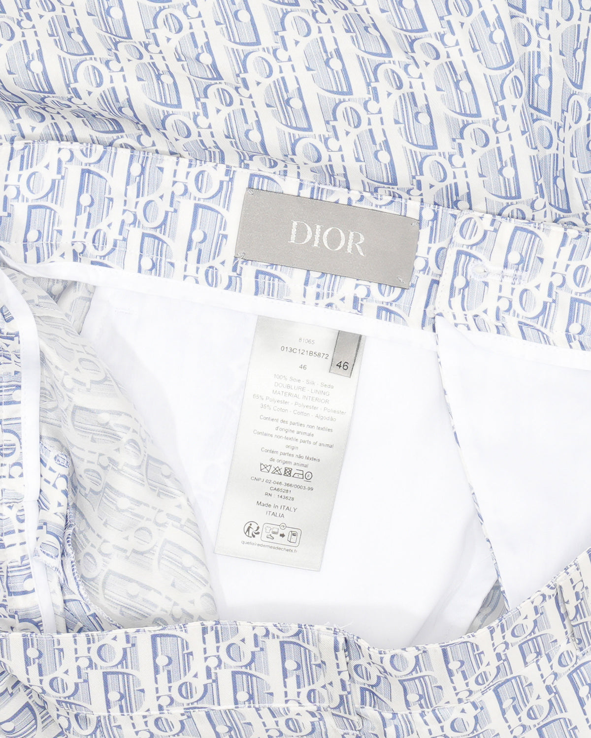 Oblique Monogram Silk Shorts