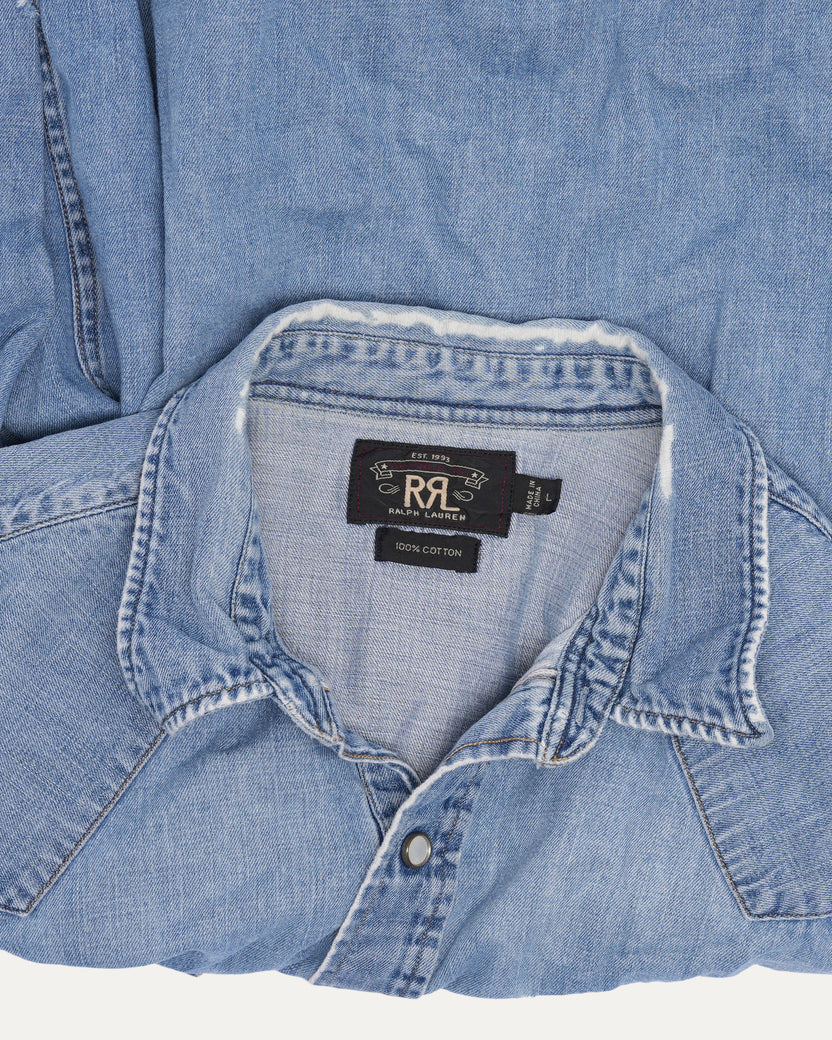 Short Sleeve Western Chambray Shirt