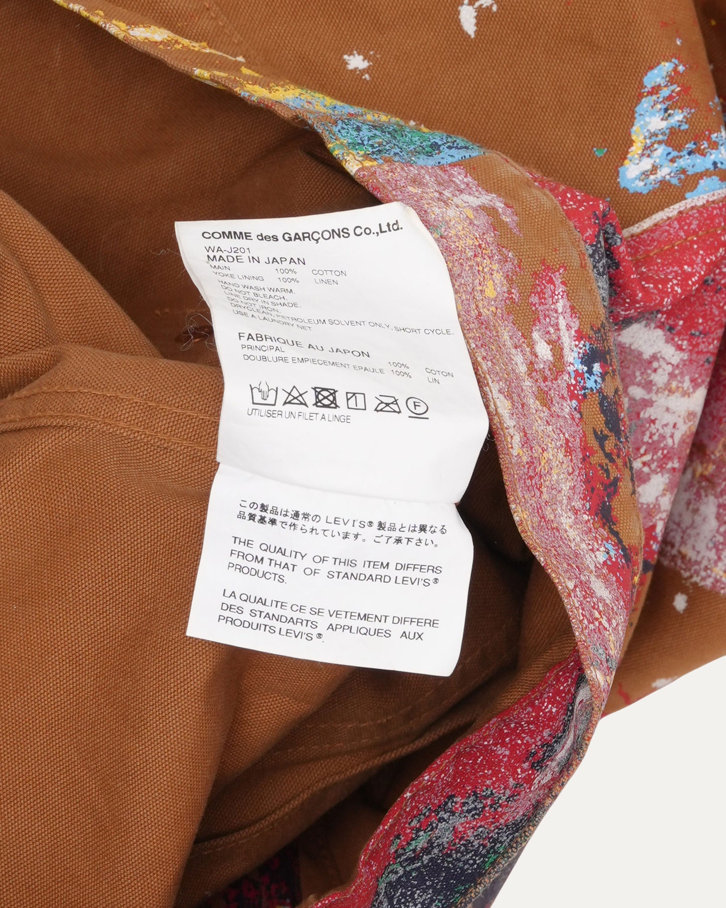 Levi's Paint Splatter Type 1 Canvas Buckle Back Trucker Jacket