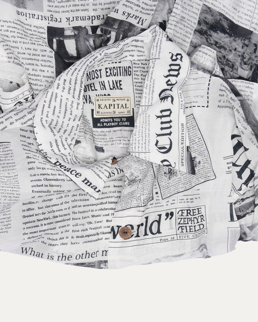 Newspaper-Print Shirt