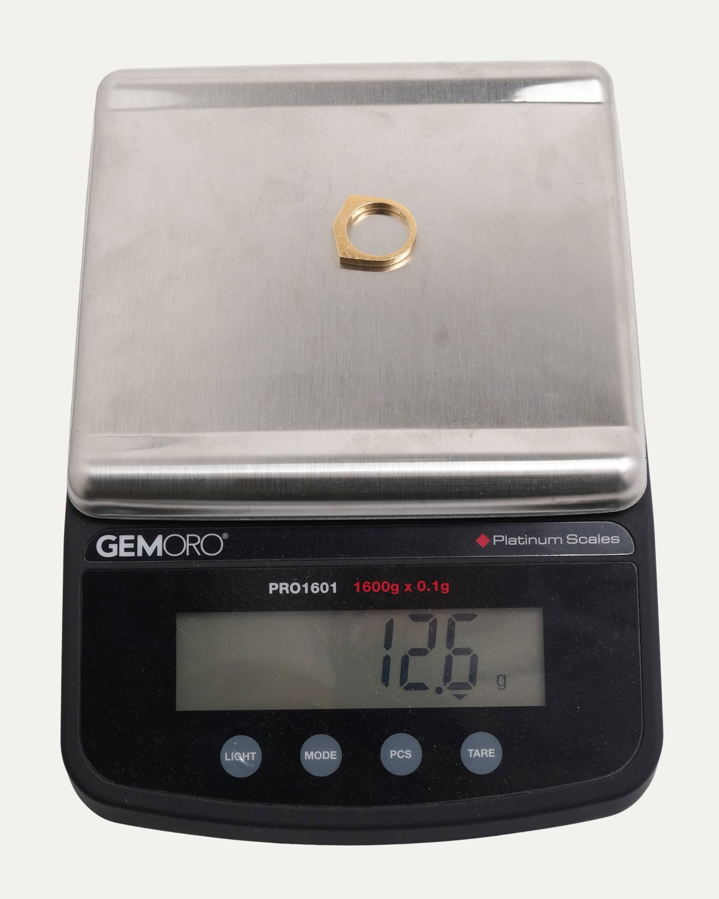 22k Gold Beveled Logo Ring