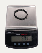Large Multicharm Black Tourmaline Bead Bracelet