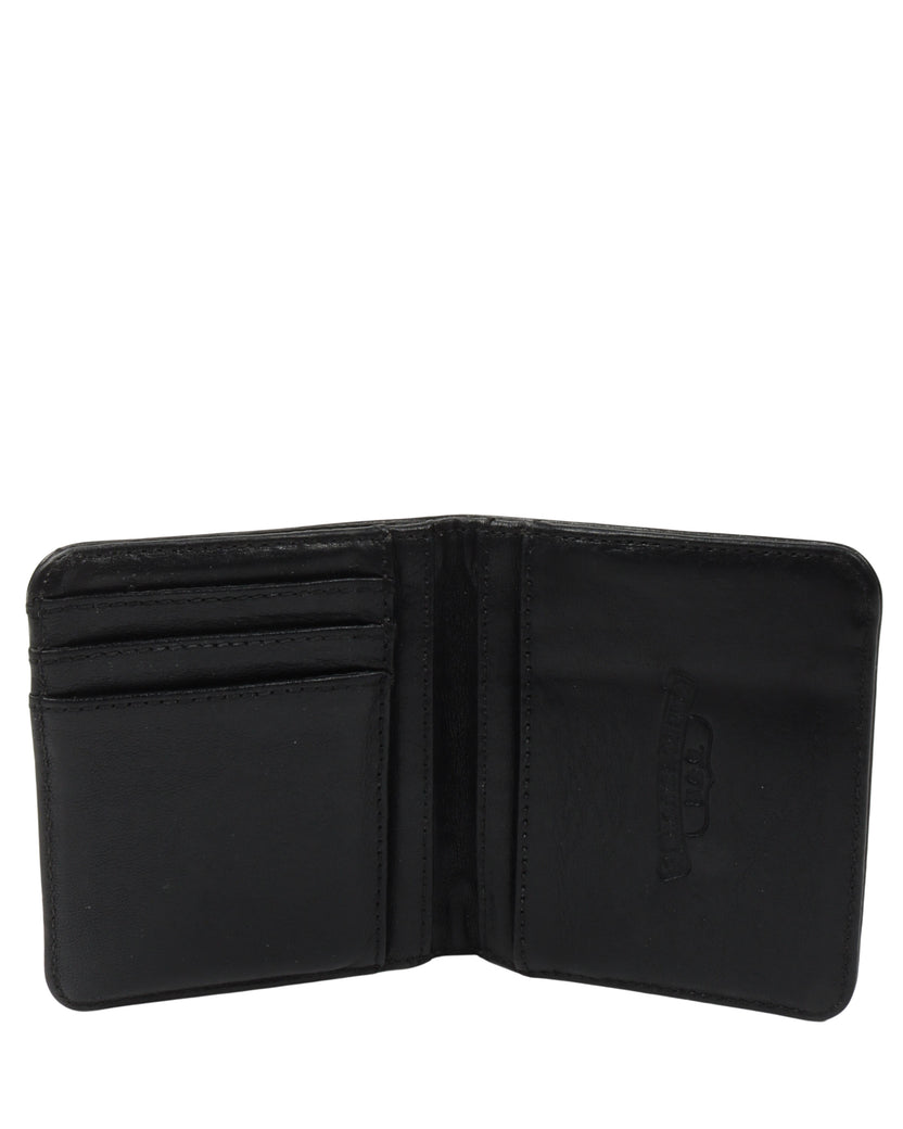 Leather Cross Patch Bifold Patch Wallet