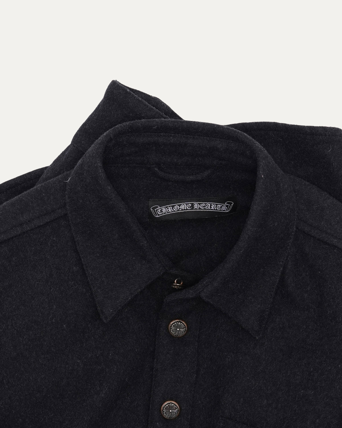 Cross Patch Virgin Wool and Cashmere Blend Shirt