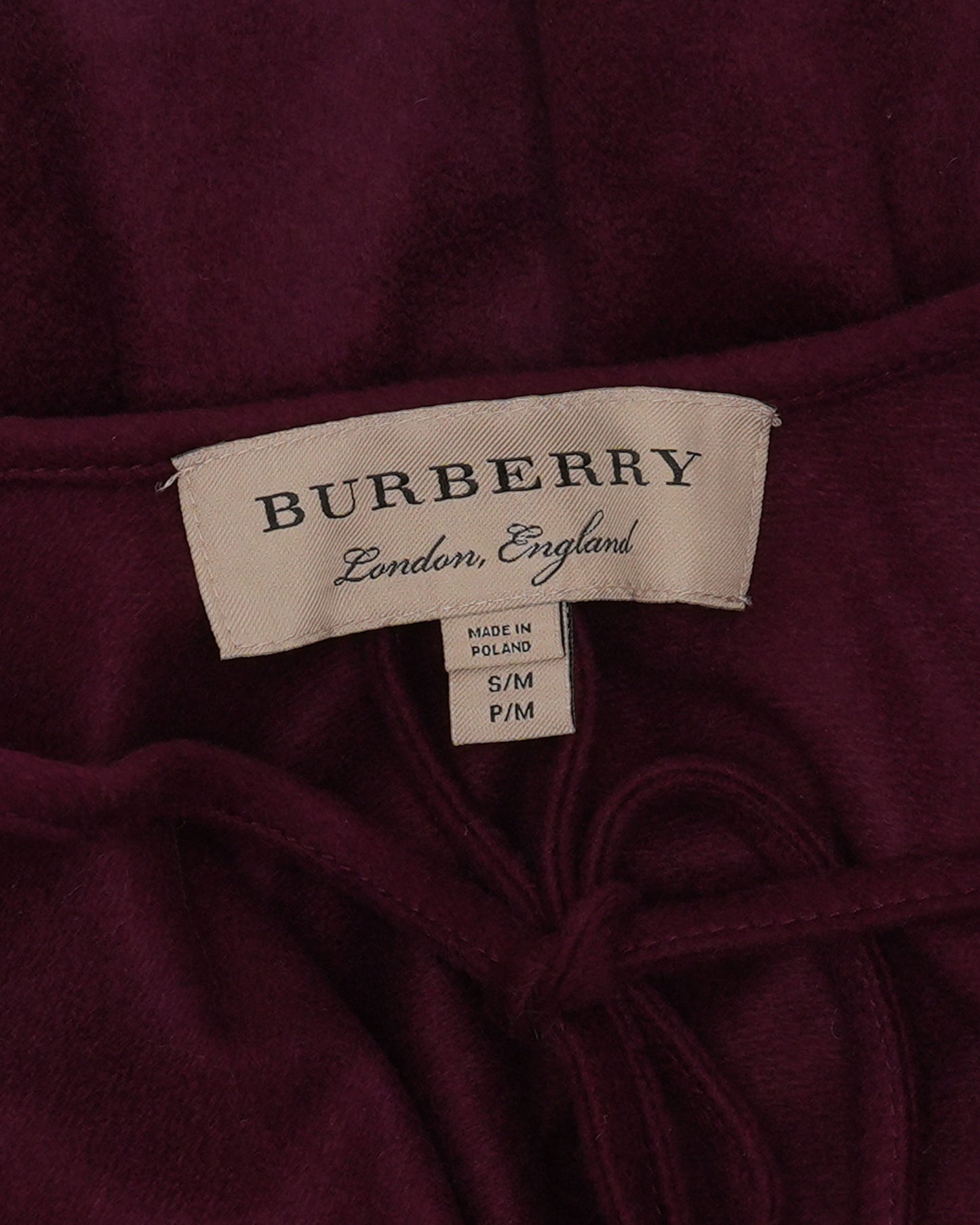 Cashmere Oxblood Cape