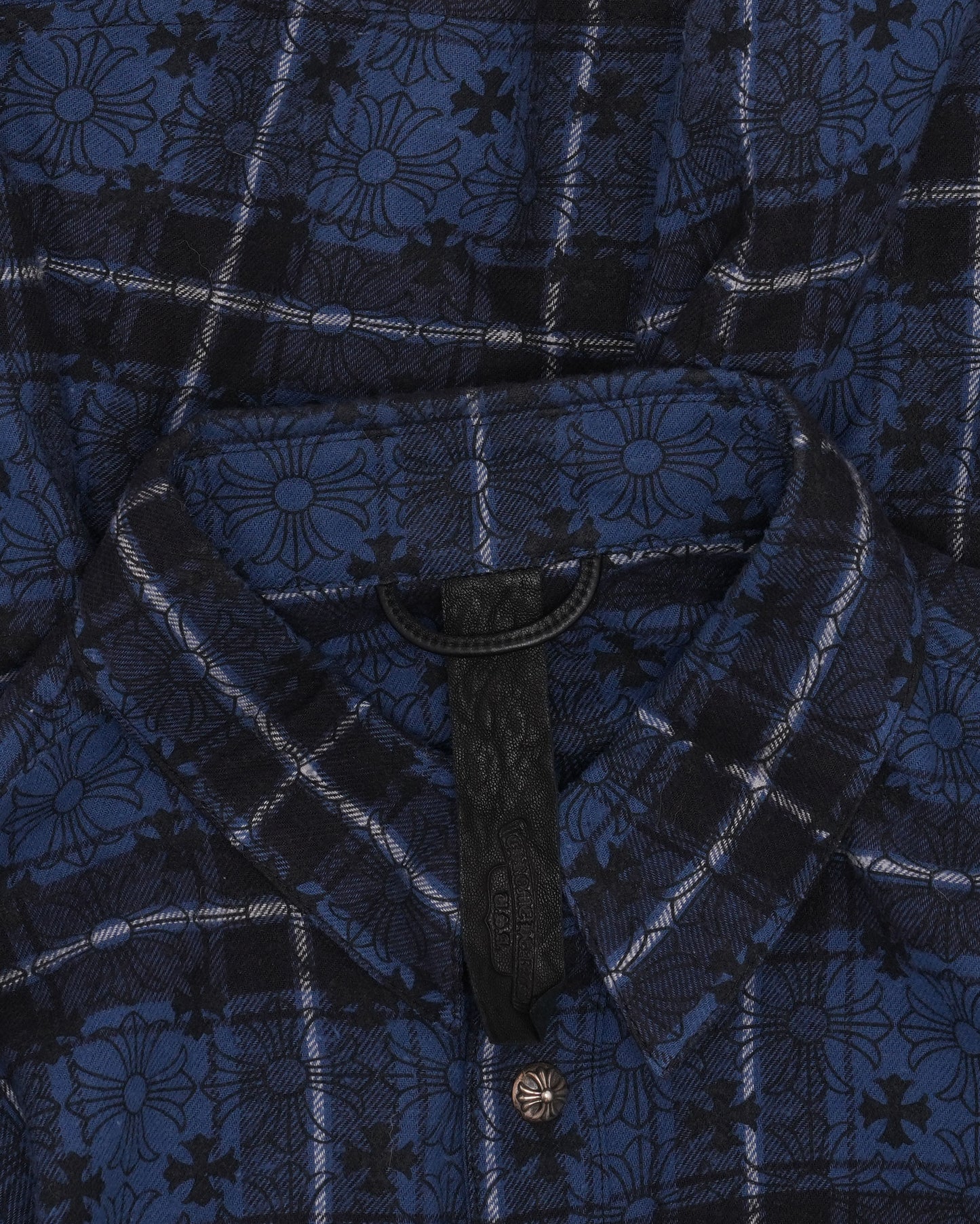 Monogram Cross Patch Loose Ends Flannel Shirt