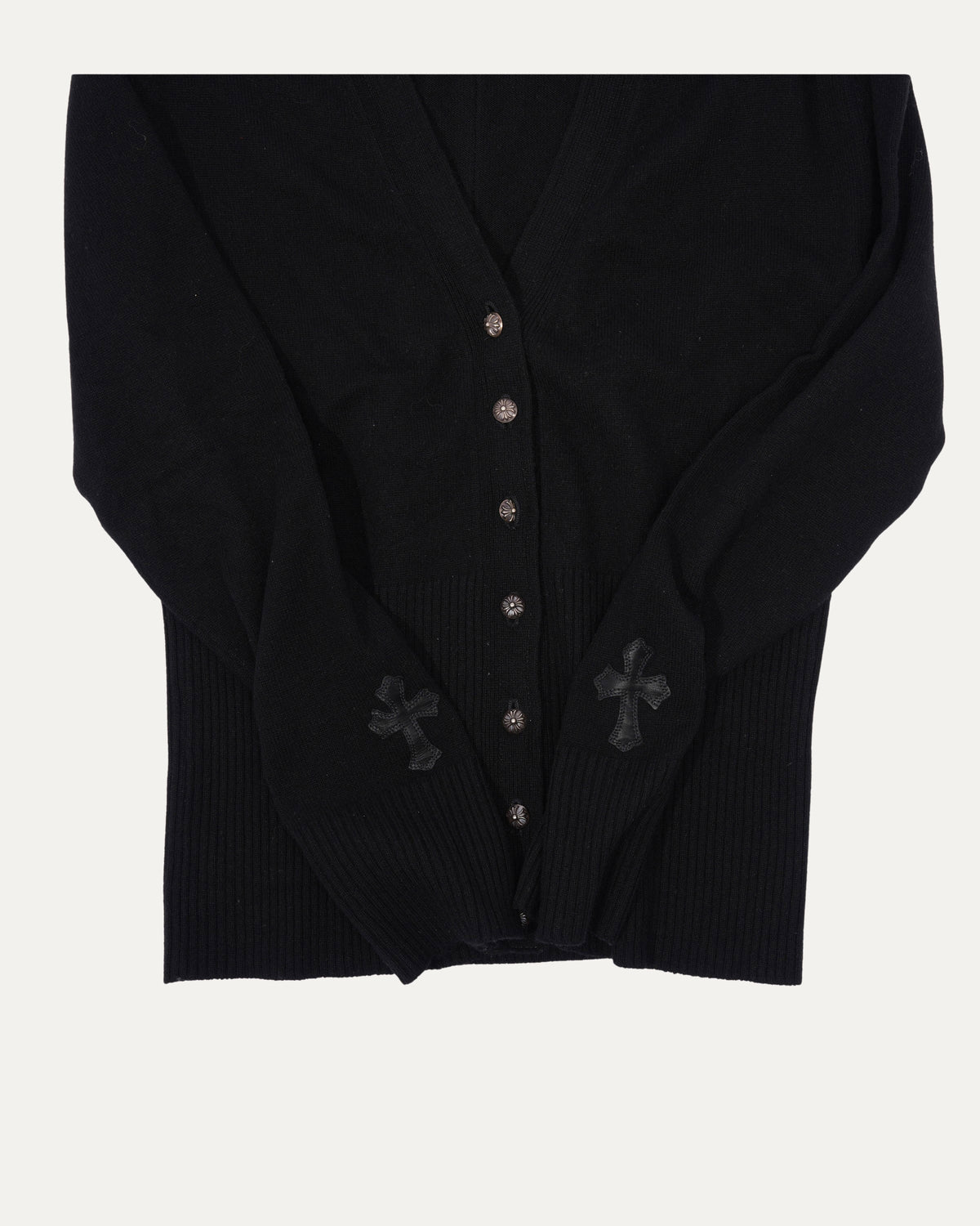 Cashmere Cross Patch Cardigan