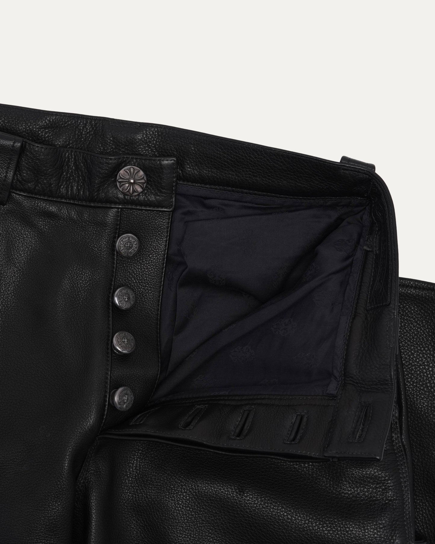 Fleur Knee Leather Carpenter Pants