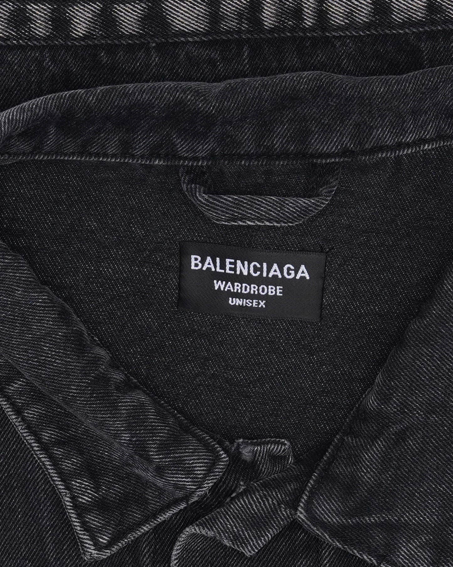 Oversized Metal Logo Denim Jacket