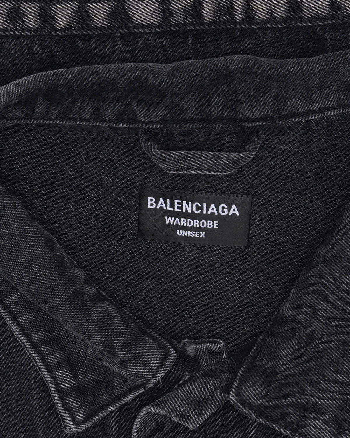 Oversized Metal Logo Denim Jacket