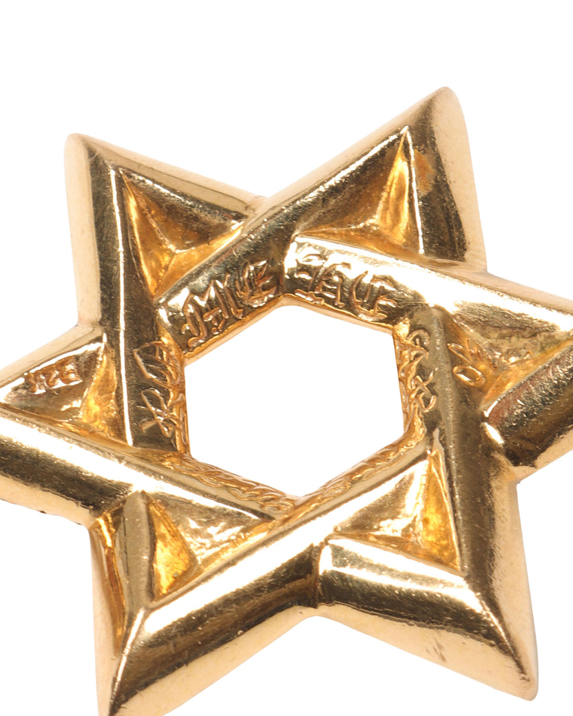 22k Gold & Diamond Star of David Pendant