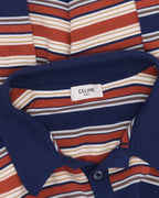 Triomphe Loose Striped Long Sleeve Polo