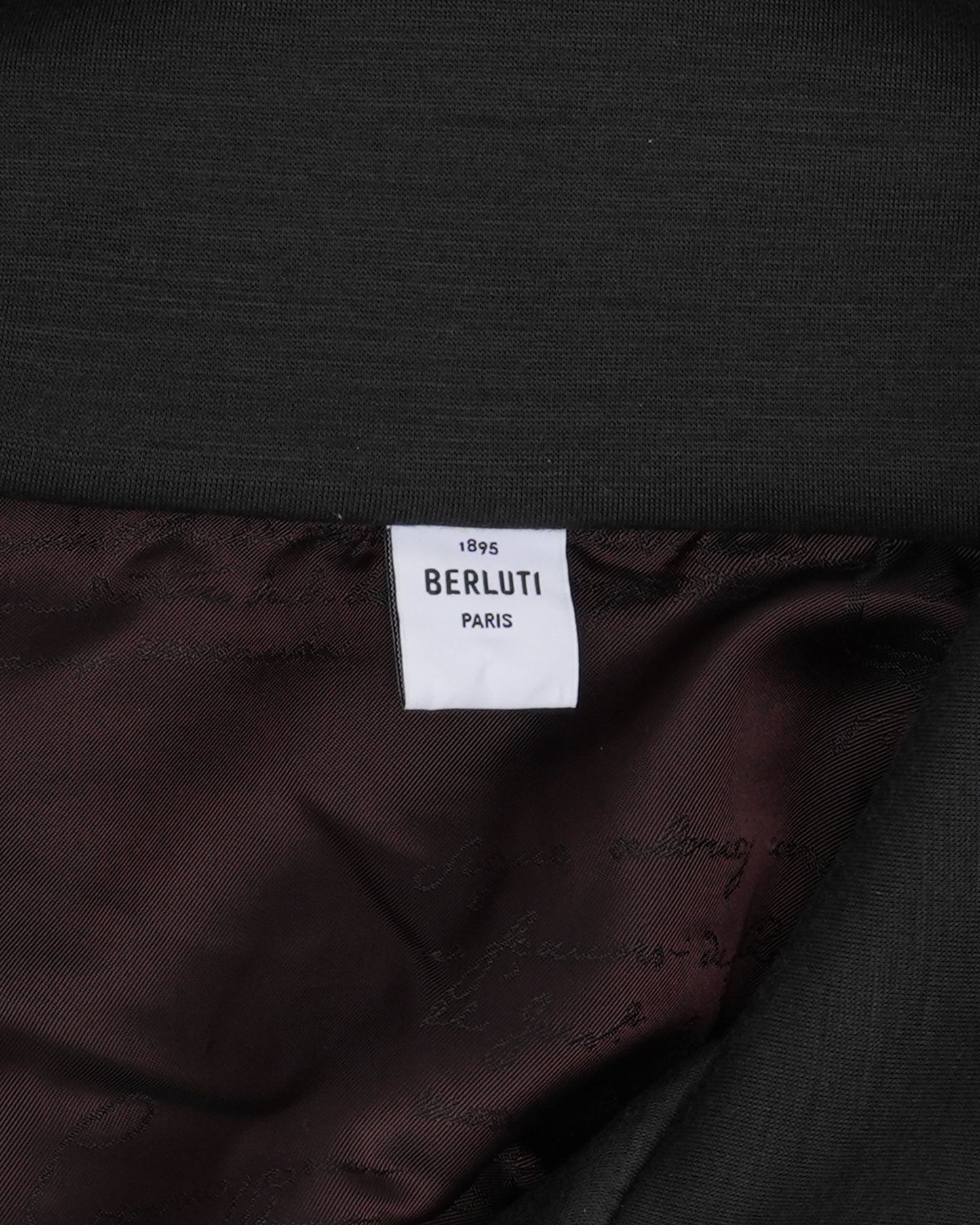 Embroidered Wool Blend Logo Zip Up Track Jacket