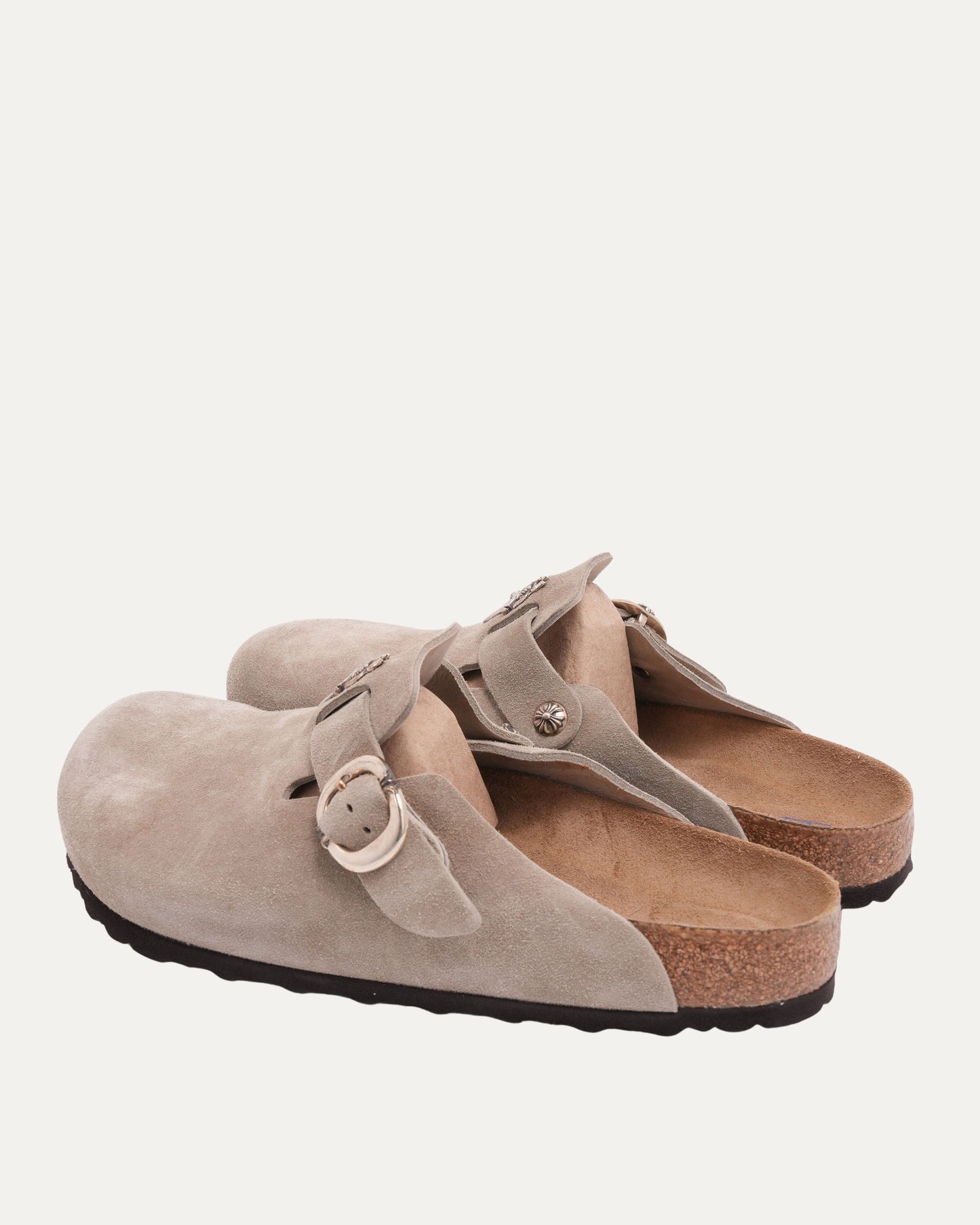 Dagger Embellished Birkenstock Boston Suede Mule