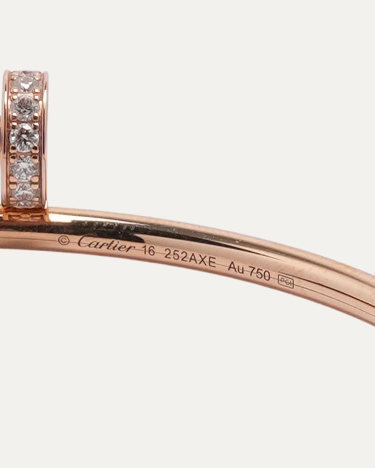 Gold and Diamond Nail Bracelet