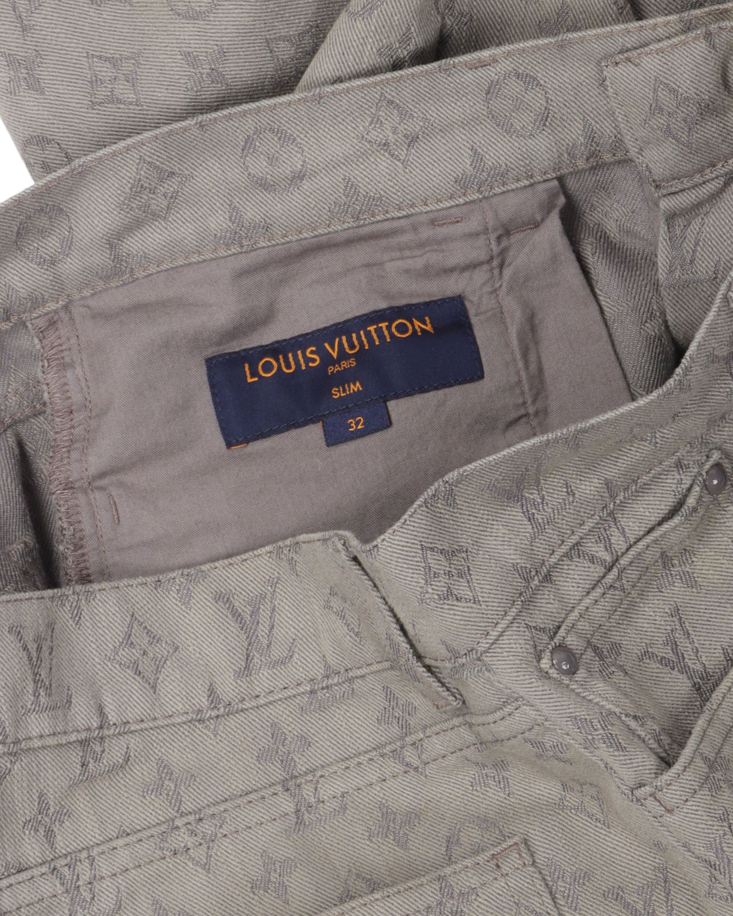 Monogram Slim Fit Jeans