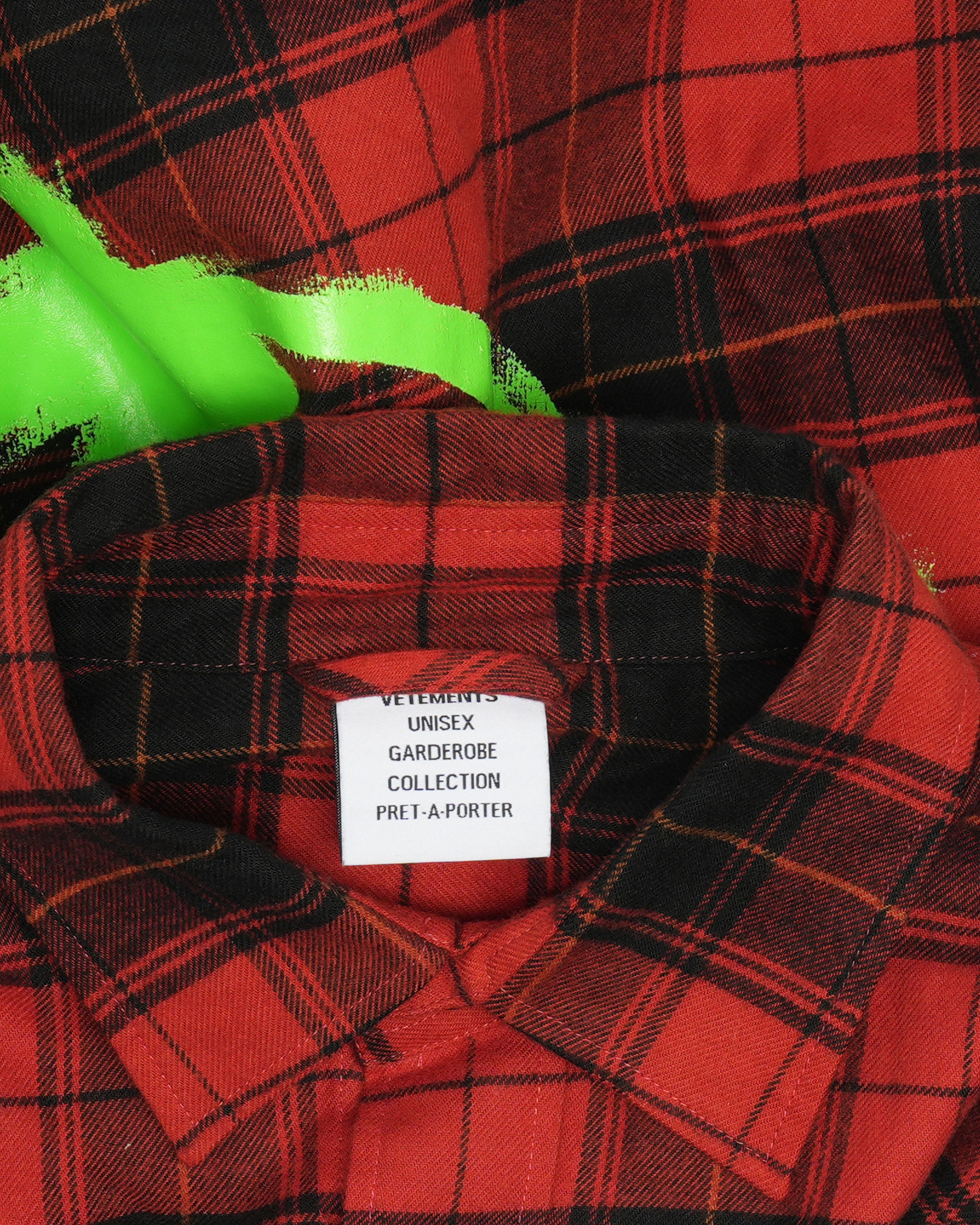 Vetements Anarchy Checkered Flannel Shirt