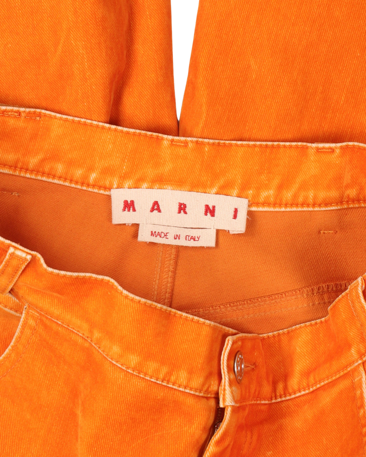 Oversized Brushed Cotton Jeans