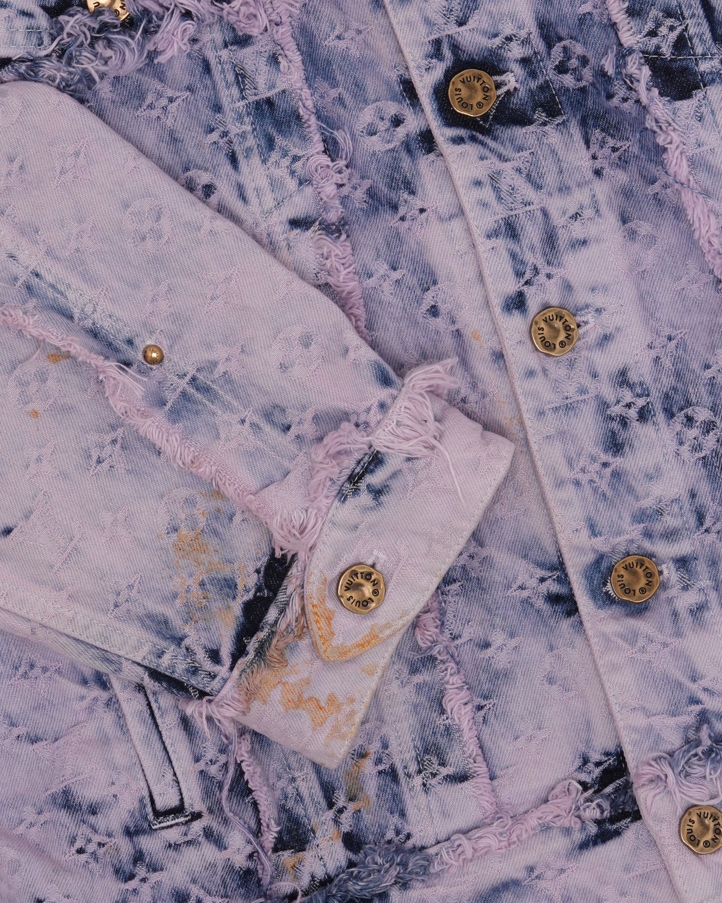 Frayed Monogram Denim Jacket