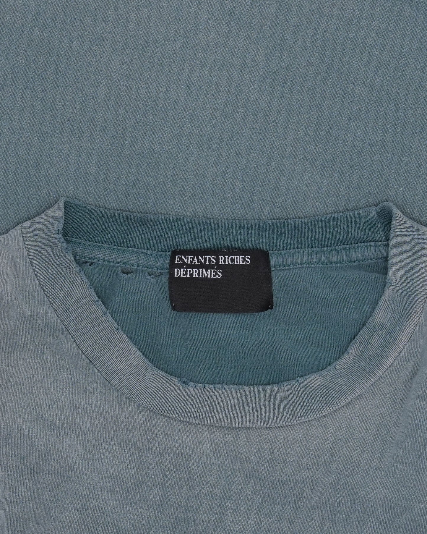 Distressed Logo Long Sleeve Pocket T-Shirt