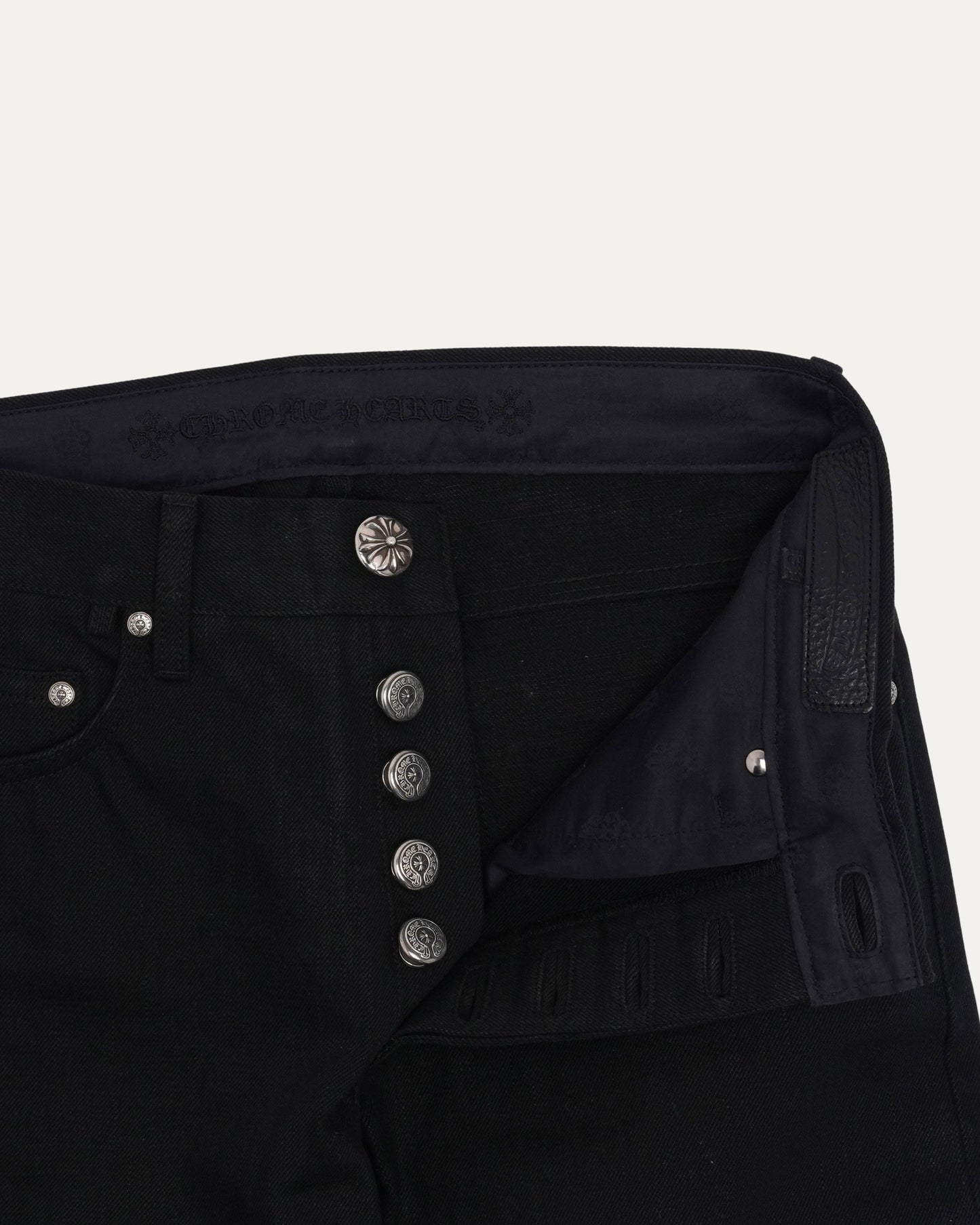 Raw Selvedge Denim Fleur Knee Jeans