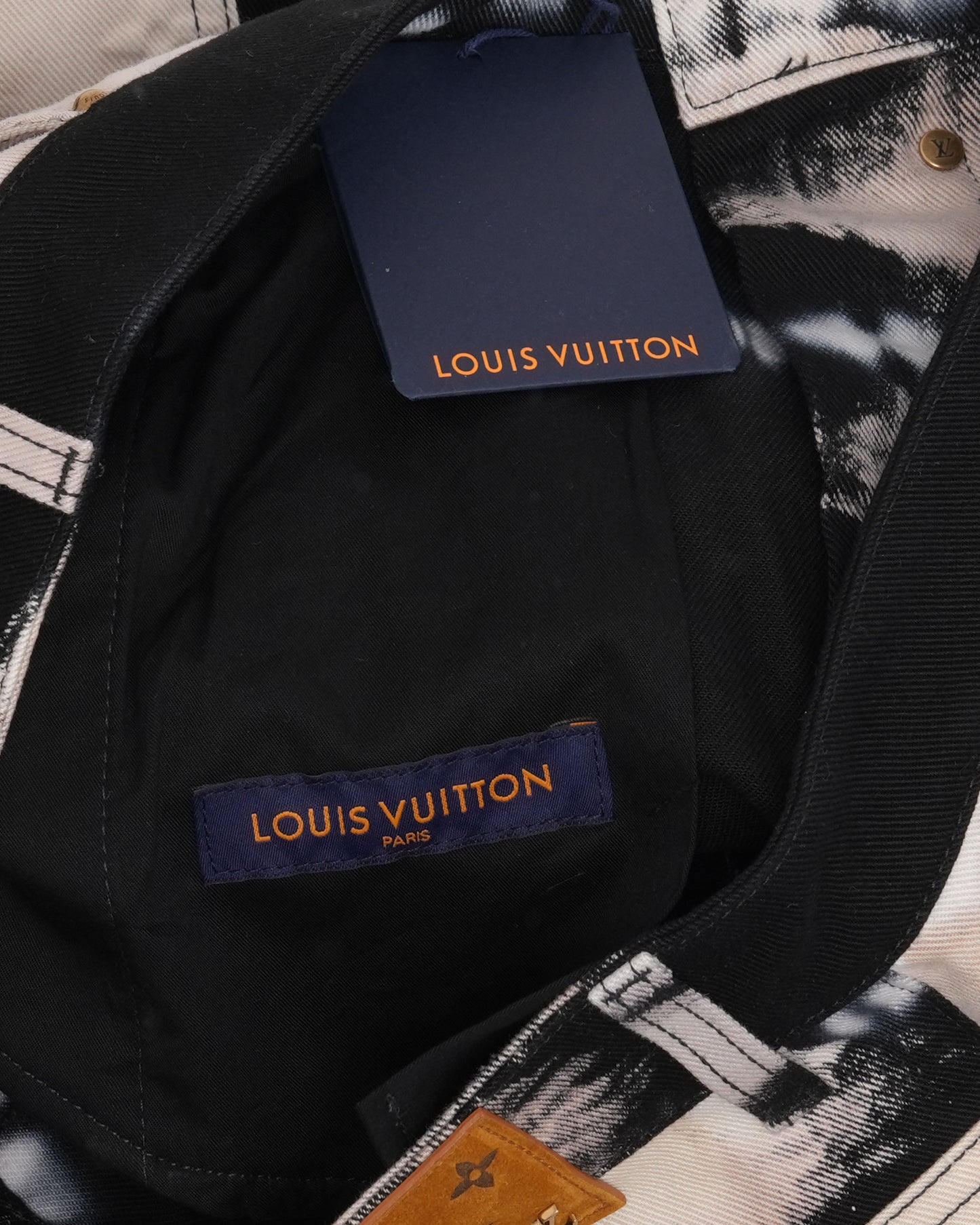 Tie Dye Monogram Double Knee Flared Jeans