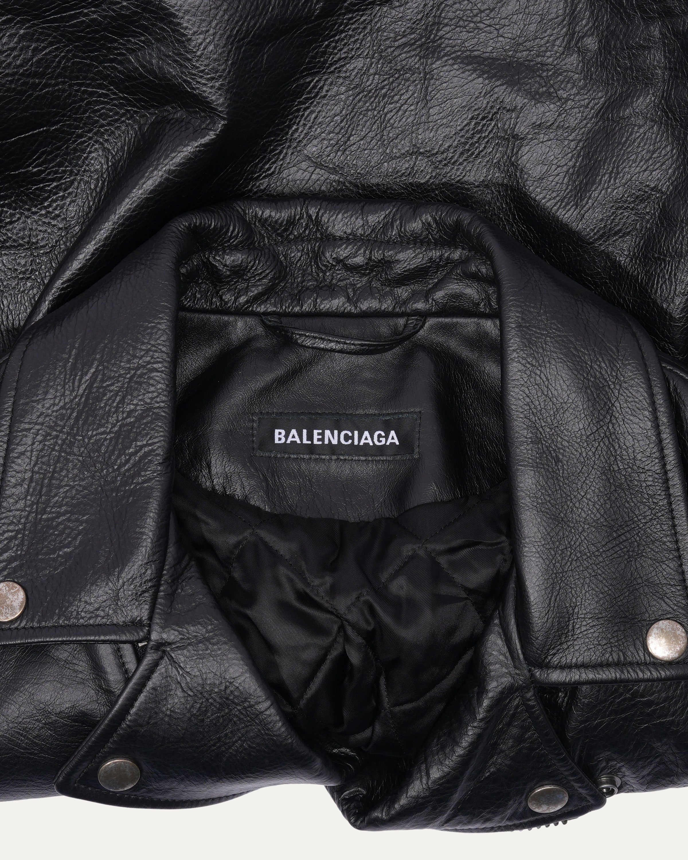 Calf Leather Printed Jacket