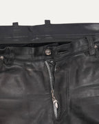 Leather Fleur Knee Pants