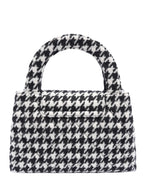 Tweed Houndstooth Quilted Nano Kelly Shopper