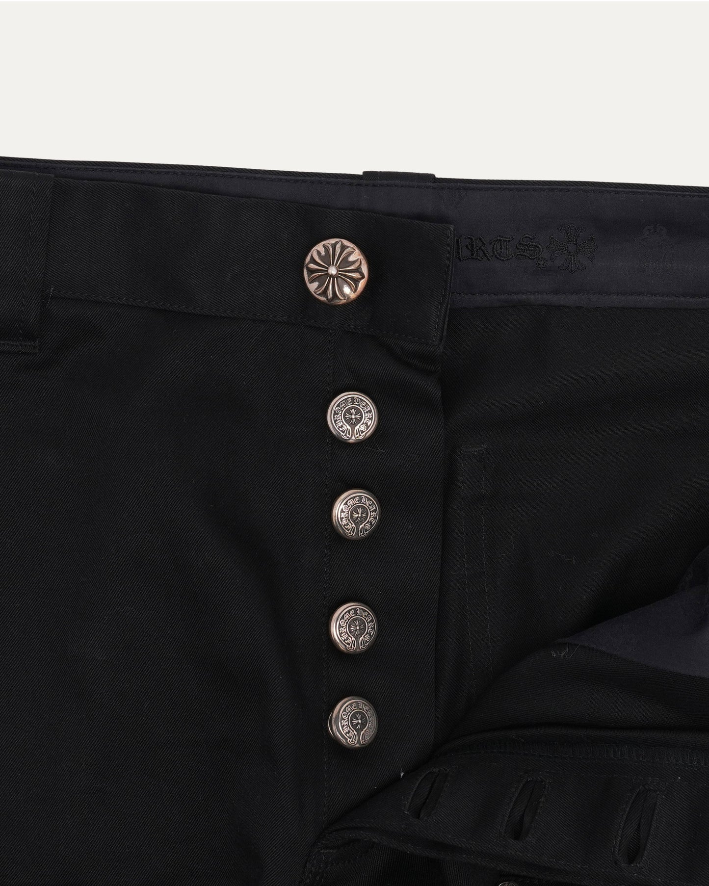 Cross Patch Cutoff Double Knee Shorts