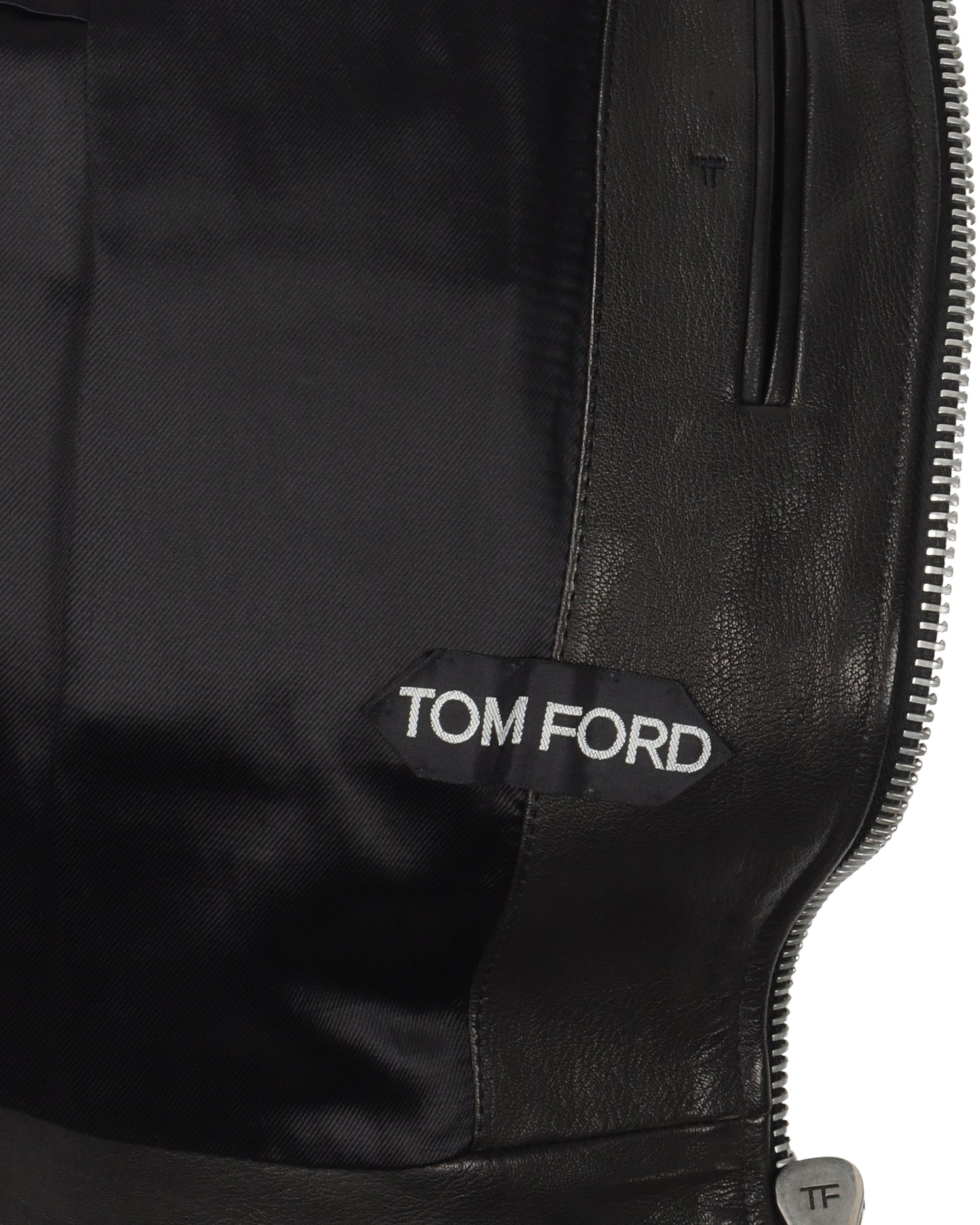 Zip-Pocket Leather Jacket