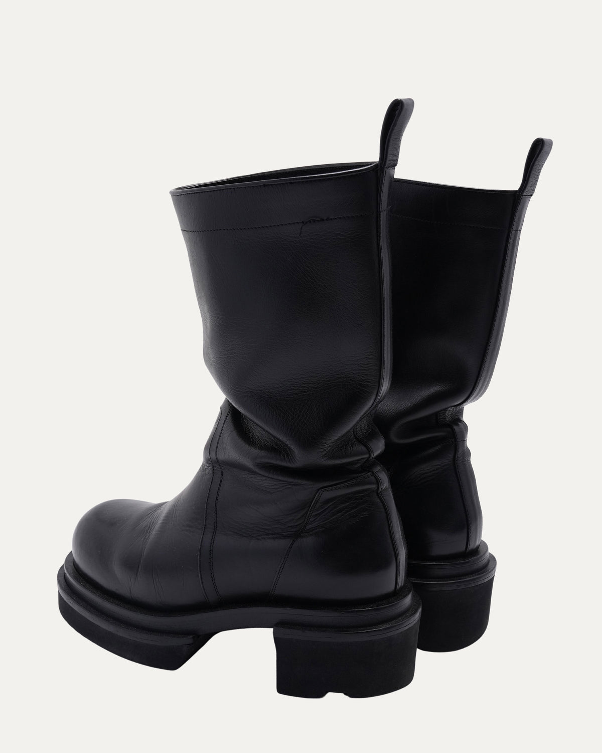 Pull-On Leather Bogun Platform Boots