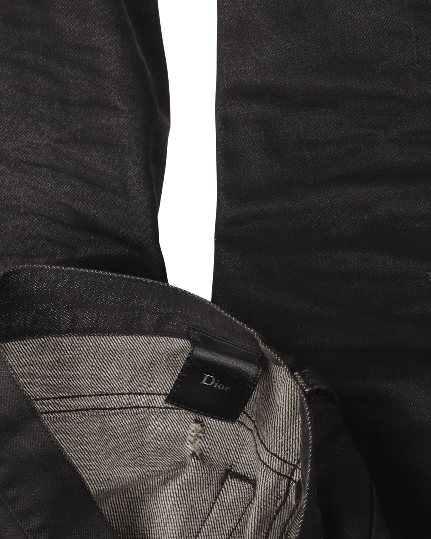 SS04 Distressed Waxed Skinny Jeans
