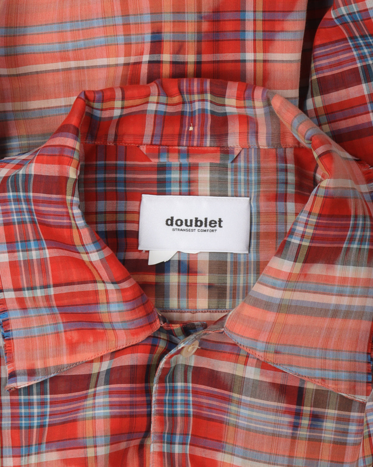 Plaid Raw Hem Shirt