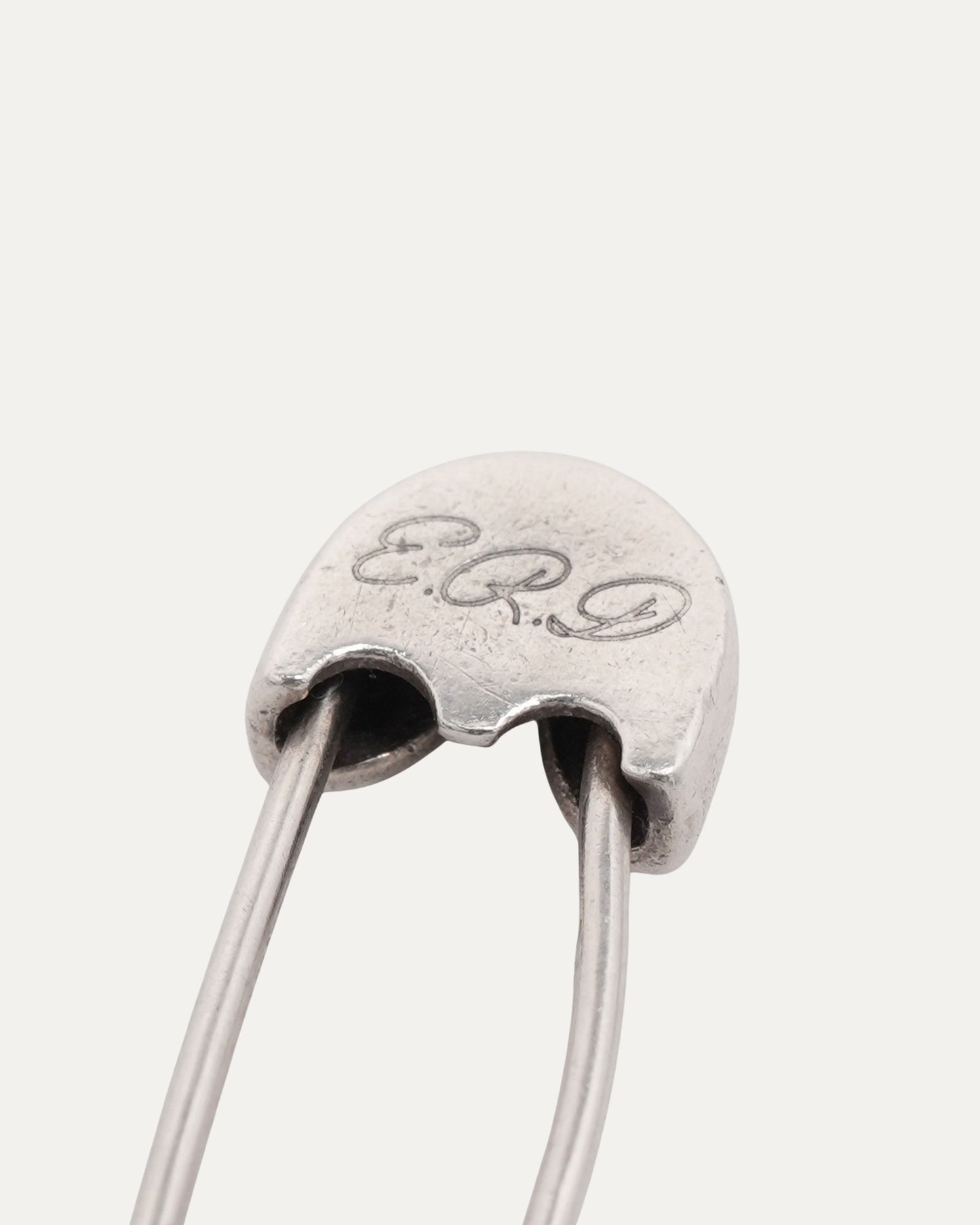 Engraved Silver Safety Pin