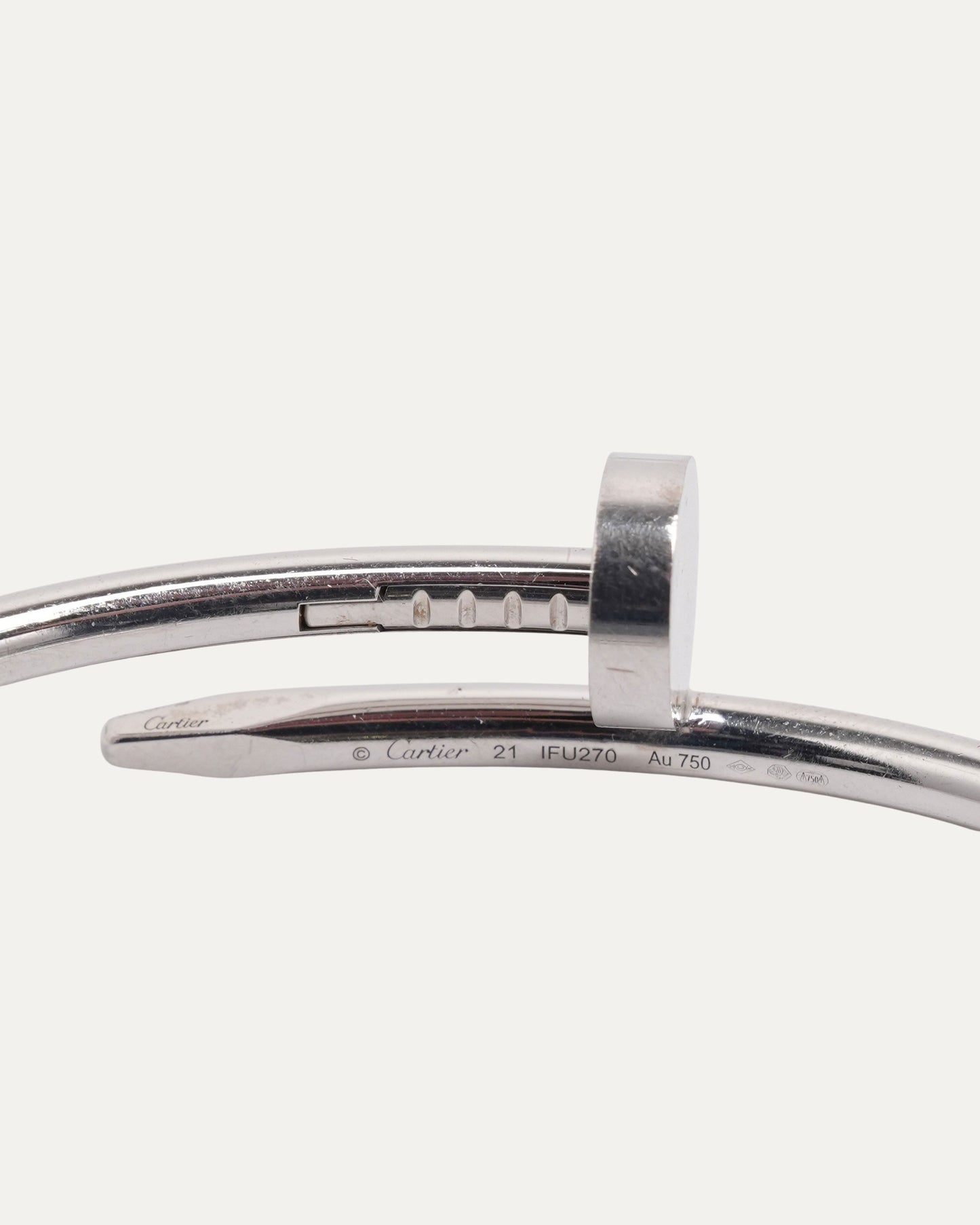 White Gold Nail Bracelet