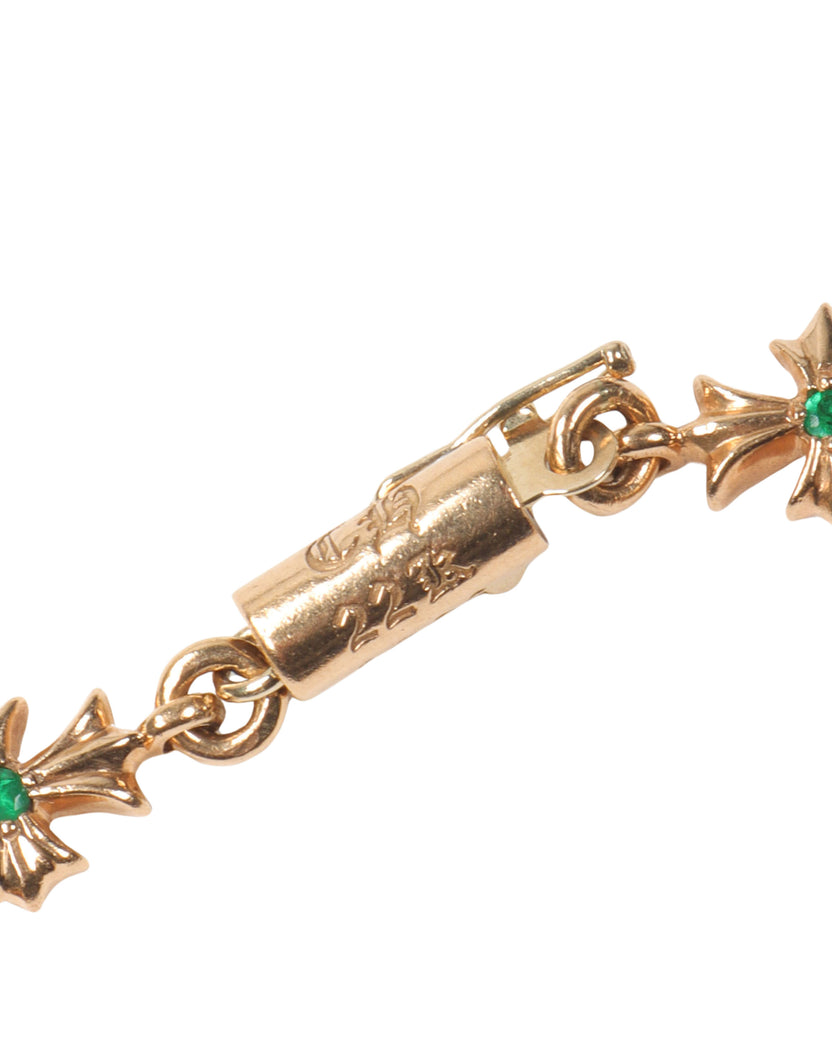 Emerald Gold Tiny E Bracelet