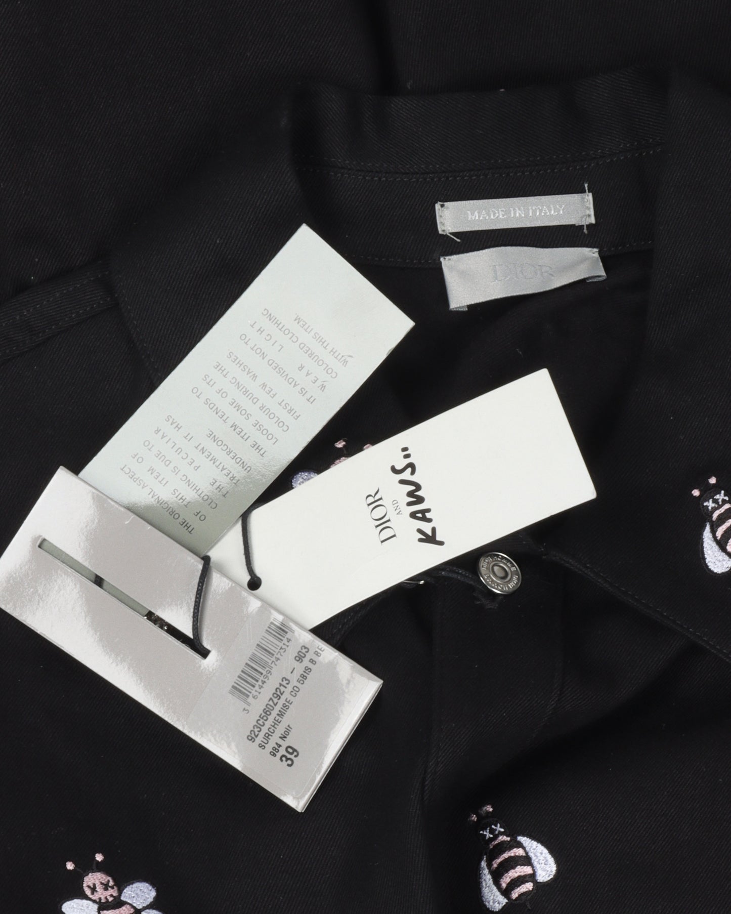 Kaws Crystal Embroidered Patch Shirt