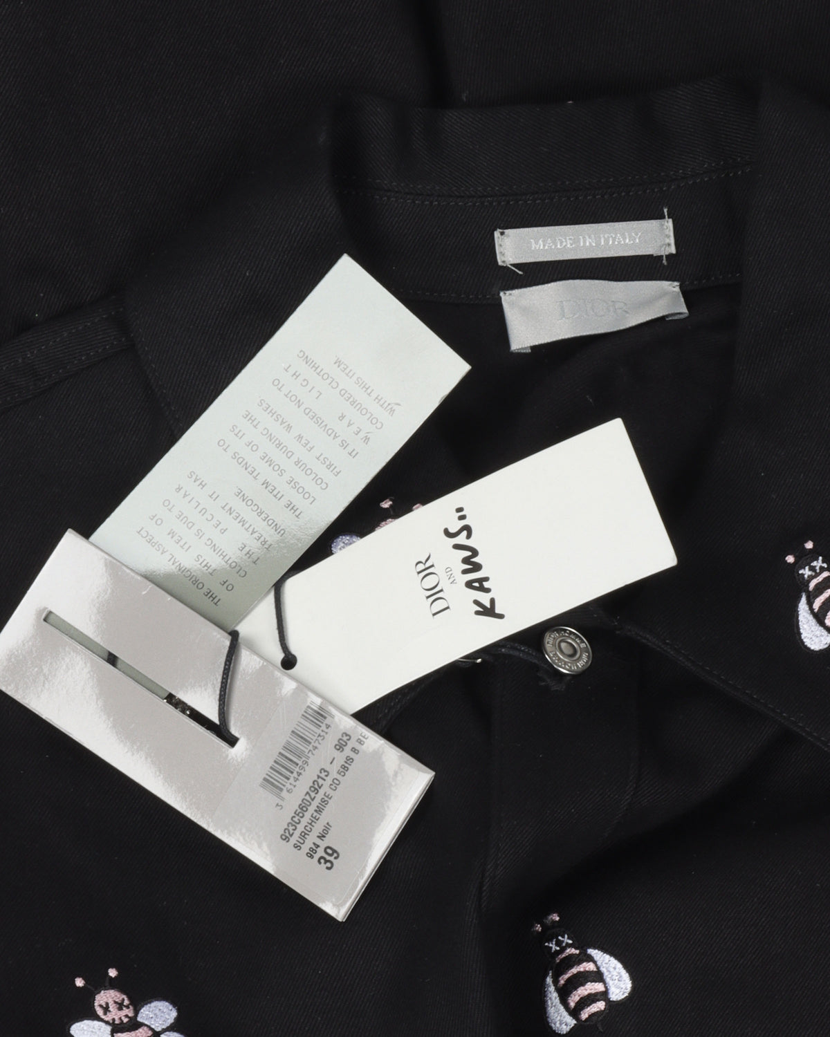 Kaws Crystal Embroidered Patch Shirt