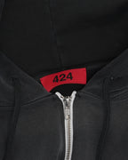 Crest Appliqué Zip Up Hoodie