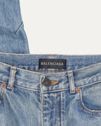 Coated Raw Hem Super Fitted Jeans