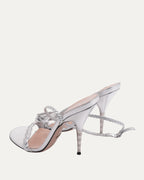 Metallic Braided Heeled Sandals