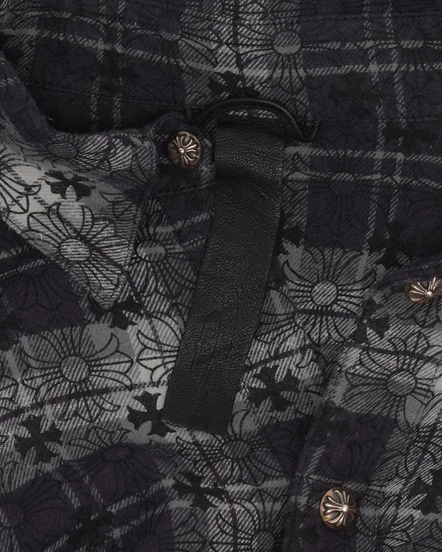 Monogram Cross Patch Loose Ends Flannel Shirt