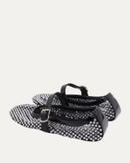 Rhinestone Embellished Mesh Mary Jane Flats